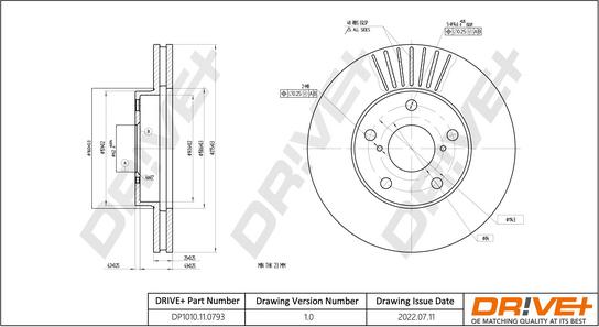 Dr!ve+ DP1010.11.0793 - Brake Disc autospares.lv
