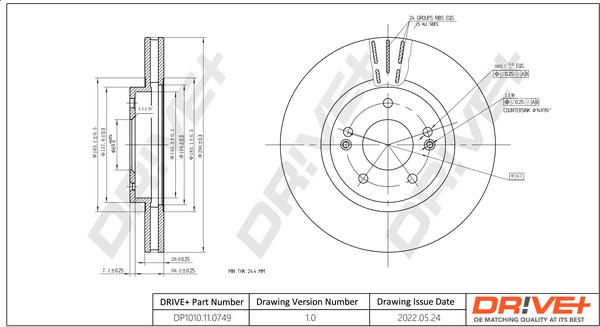 Dr!ve+ DP1010.11.0749 - Brake Disc autospares.lv