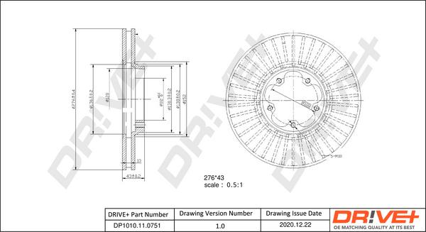 Dr!ve+ DP1010.11.0751 - Brake Disc autospares.lv