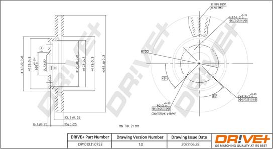 Dr!ve+ DP1010.11.0753 - Brake Disc autospares.lv