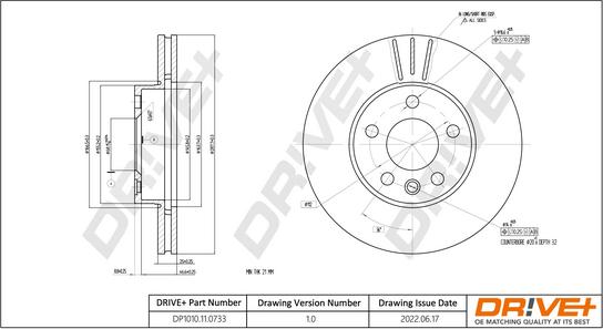 Dr!ve+ DP1010.11.0733 - Brake Disc autospares.lv