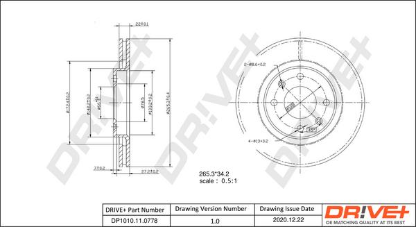 Dr!ve+ DP1010.11.0778 - Brake Disc autospares.lv