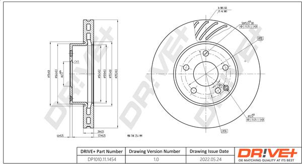 Dr!ve+ DP1010.11.1454 - Brake Disc autospares.lv