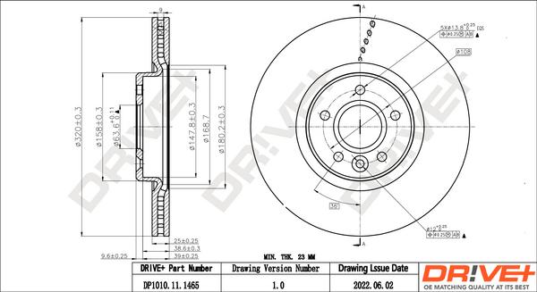 Dr!ve+ DP1010.11.1465 - Brake Disc autospares.lv