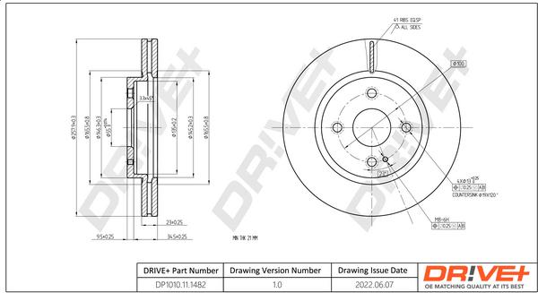 Dr!ve+ DP1010.11.1482 - Brake Disc autospares.lv