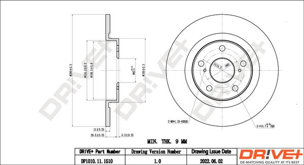 Dr!ve+ DP1010.11.1510 - Brake Disc autospares.lv