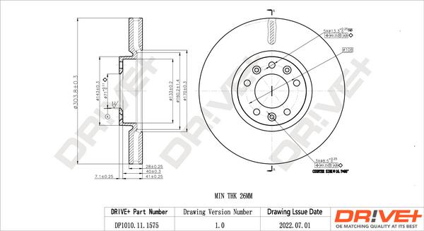 Dr!ve+ DP1010.11.1575 - Brake Disc autospares.lv