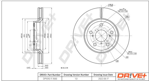 Dr!ve+ DP1010.11.1666 - Brake Disc autospares.lv