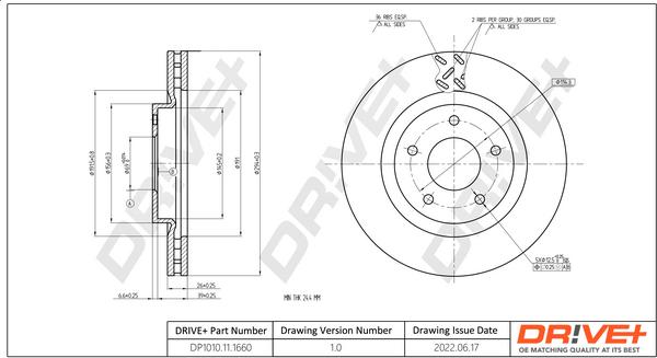 Dr!ve+ DP1010.11.1660 - Brake Disc autospares.lv