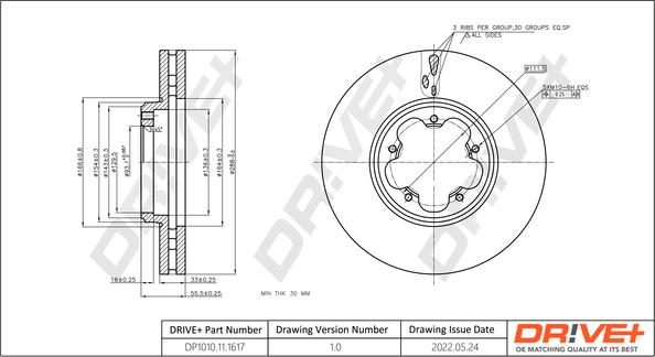 Dr!ve+ DP1010.11.1617 - Brake Disc autospares.lv