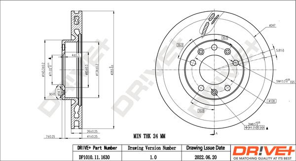 Dr!ve+ DP1010.11.1630 - Brake Disc autospares.lv