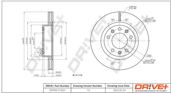 Dr!ve+ DP1010.11.1631 - Brake Disc autospares.lv