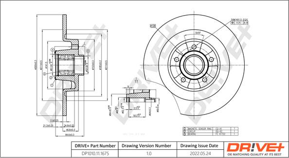 Dr!ve+ DP1010.11.1675 - Brake Disc autospares.lv