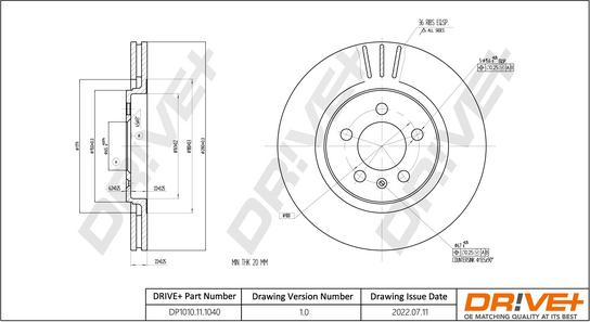 Dr!ve+ DP1010.11.1040 - Brake Disc autospares.lv