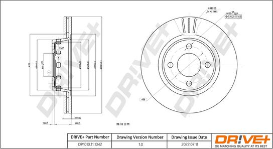 Dr!ve+ DP1010.11.1042 - Brake Disc autospares.lv