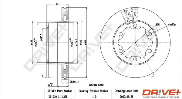 Dr!ve+ DP1010.11.1378 - Brake Disc autospares.lv