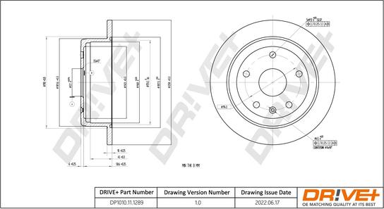 Dr!ve+ DP1010.11.1289 - Brake Disc autospares.lv