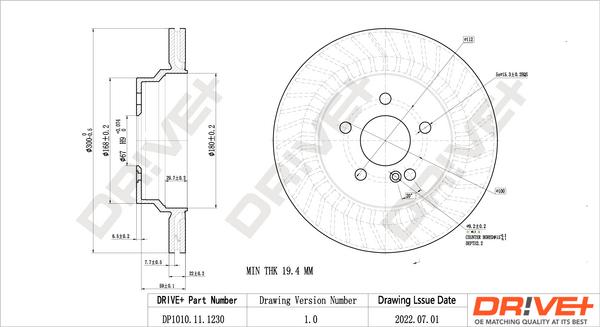 Dr!ve+ DP1010.11.1230 - Brake Disc autospares.lv