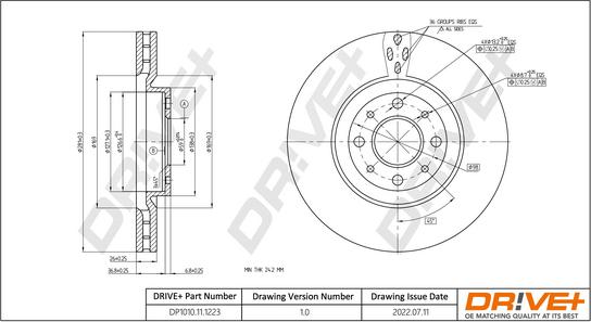 Dr!ve+ DP1010.11.1223 - Brake Disc autospares.lv