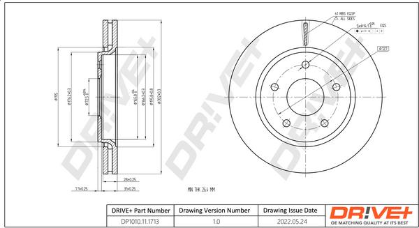 Dr!ve+ DP1010.11.1713 - Brake Disc autospares.lv