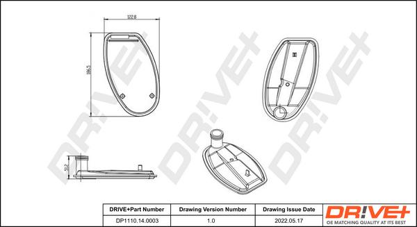 Dr!ve+ DP1110.14.0003 - Hydraulic Filter, automatic transmission autospares.lv