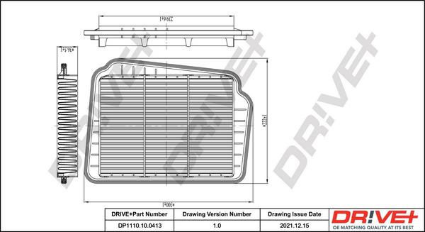 Dr!ve+ DP1110.10.0413 - Air Filter, engine autospares.lv