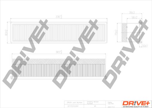 Dr!ve+ DP1110.10.0541 - Air Filter, engine autospares.lv