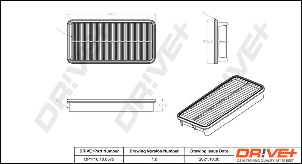 Dr!ve+ DP1110.10.0575 - Air Filter, engine autospares.lv