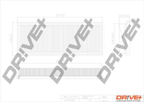 Dr!ve+ DP1110.10.0698 - Air Filter, engine autospares.lv