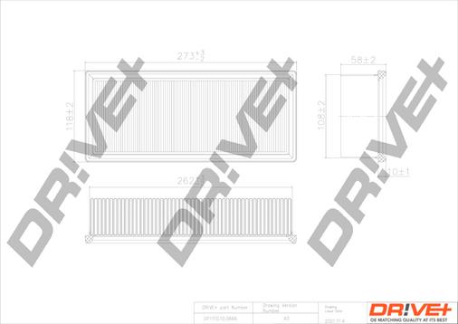 Dr!ve+ DP1110.10.0666 - Air Filter, engine autospares.lv