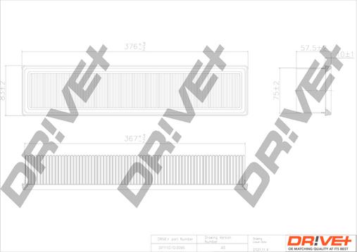 Dr!ve+ DP1110.10.0095 - Air Filter, engine autospares.lv