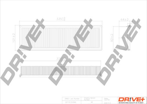 Dr!ve+ DP1110.10.0090 - Air Filter, engine autospares.lv