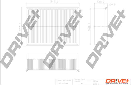 Dr!ve+ DP1110.10.0044 - Air Filter, engine autospares.lv
