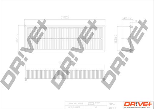 Dr!ve+ DP1110.10.0073 - Air Filter, engine autospares.lv