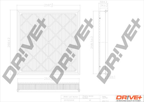 Dr!ve+ DP1110.10.0191 - Air Filter, engine autospares.lv