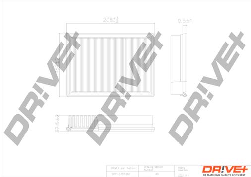 Dr!ve+ DP1110.10.0388 - Air Filter, engine autospares.lv