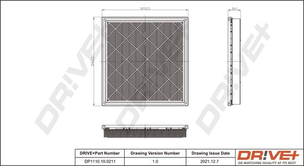 Dr!ve+ DP1110.10.0211 - Air Filter, engine autospares.lv