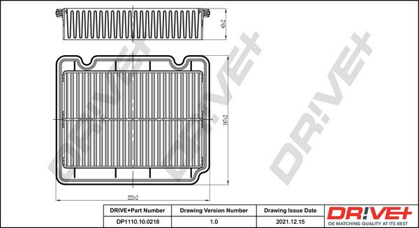 Dr!ve+ DP1110.10.0218 - Air Filter, engine autospares.lv