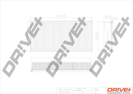 Dr!ve+ DP1110.10.0289 - Air Filter, engine autospares.lv