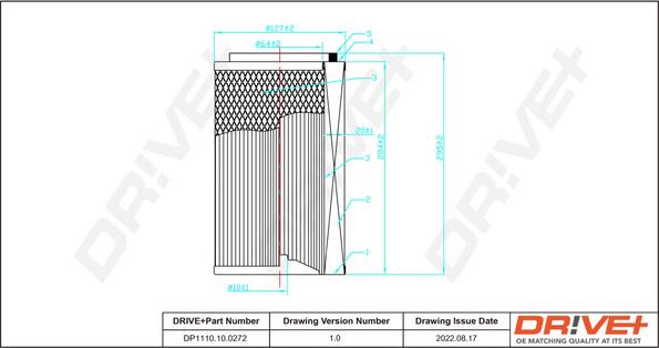 Dr!ve+ DP1110.10.0272 - Air Filter, engine autospares.lv