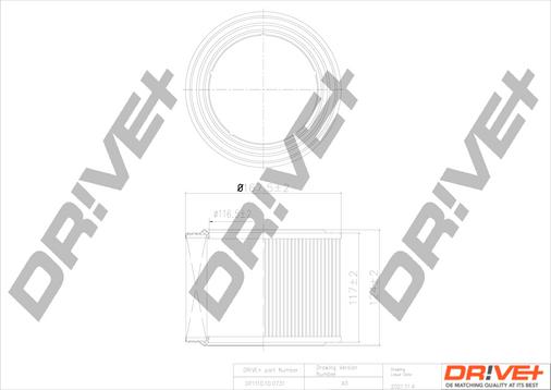 Dr!ve+ DP1110.10.0731 - Air Filter, engine autospares.lv