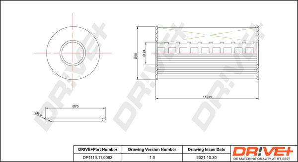 Dr!ve+ DP1110.11.0092 - Oil Filter autospares.lv