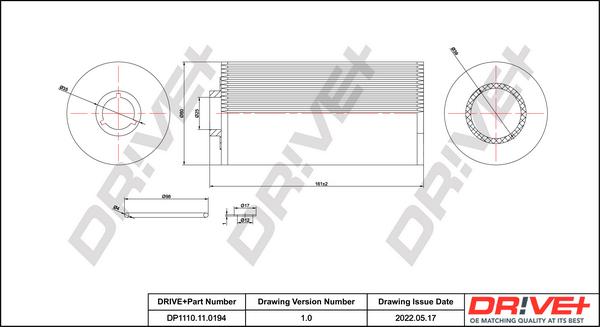 Dr!ve+ DP1110.11.0194 - Oil Filter autospares.lv