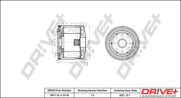 Dr!ve+ DP1110.11.0118 - Oil Filter autospares.lv