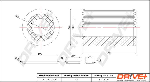 Dr!ve+ DP1110.11.0179 - Oil Filter autospares.lv