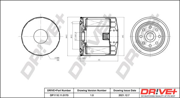 Dr!ve+ DP1110.11.0170 - Oil Filter autospares.lv