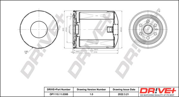 Dr!ve+ DP1110.11.0306 - Oil Filter autospares.lv