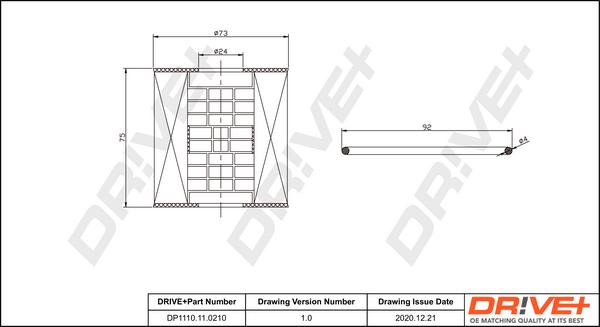 Dr!ve+ DP1110.11.0210 - Oil Filter autospares.lv