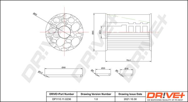 Dr!ve+ DP1110.11.0236 - Oil Filter autospares.lv