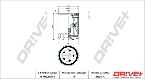 Dr!ve+ DP1110.11.0276 - Oil Filter autospares.lv